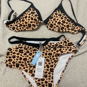 Leopard High Waisted Bikini